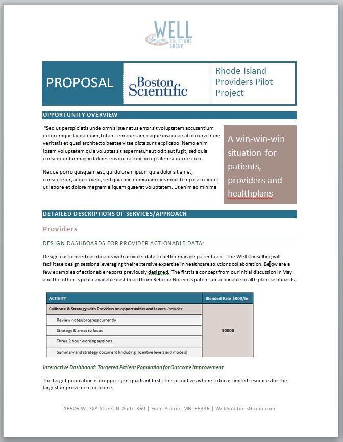 Hotel Group Proposal Template